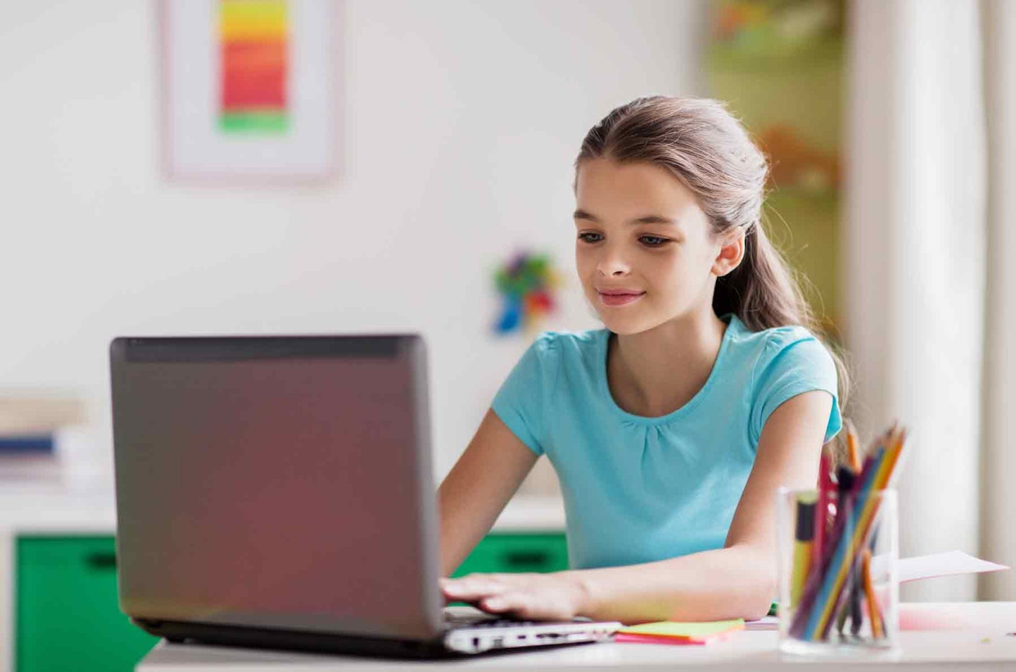 girl at computer